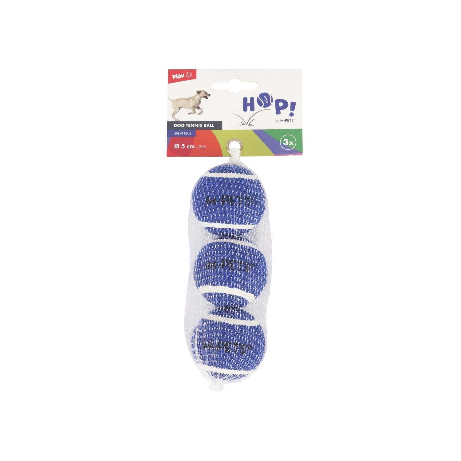M-Pets Hop Tenis Topu Mavi 5 Cm 3'lü