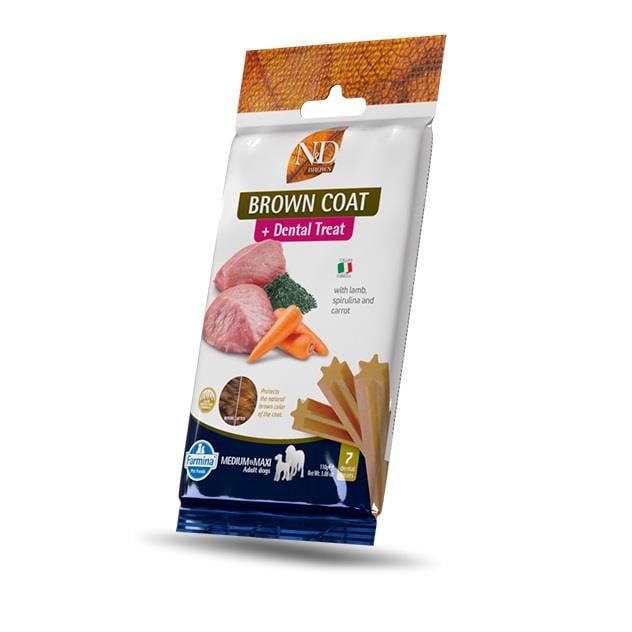 N&amp;D Dental Treat Brown Coat Medium/Maxi Köpek Ödülü 60 Gr