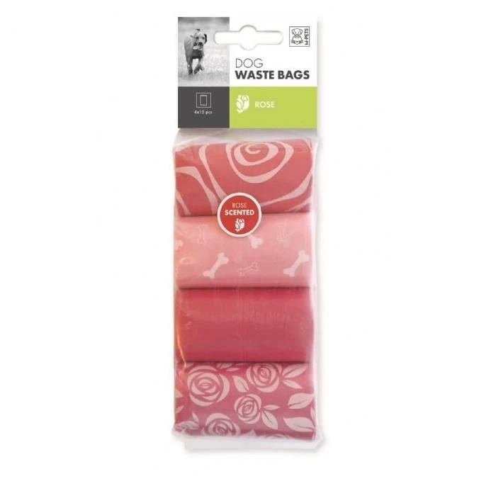 M-Pets Gül Kokulu Dışkı Toplama Poşeti 4x15 ad