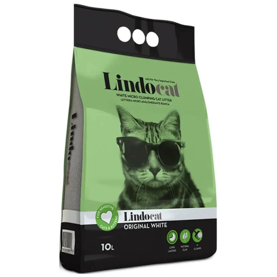 Lindocat Original İnce Taneli Kokusuz Topaklanan Kedi Kumu 10L