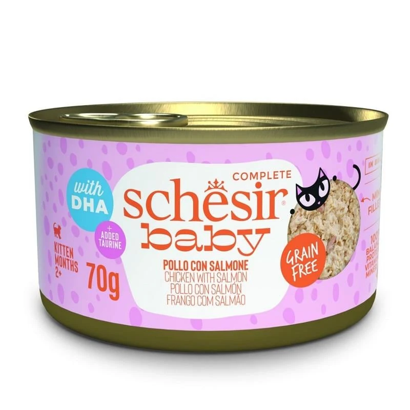 Schesir Babycat Tavuklu ve Somon Balıklı Yavru Kedi Konservesi 70gr