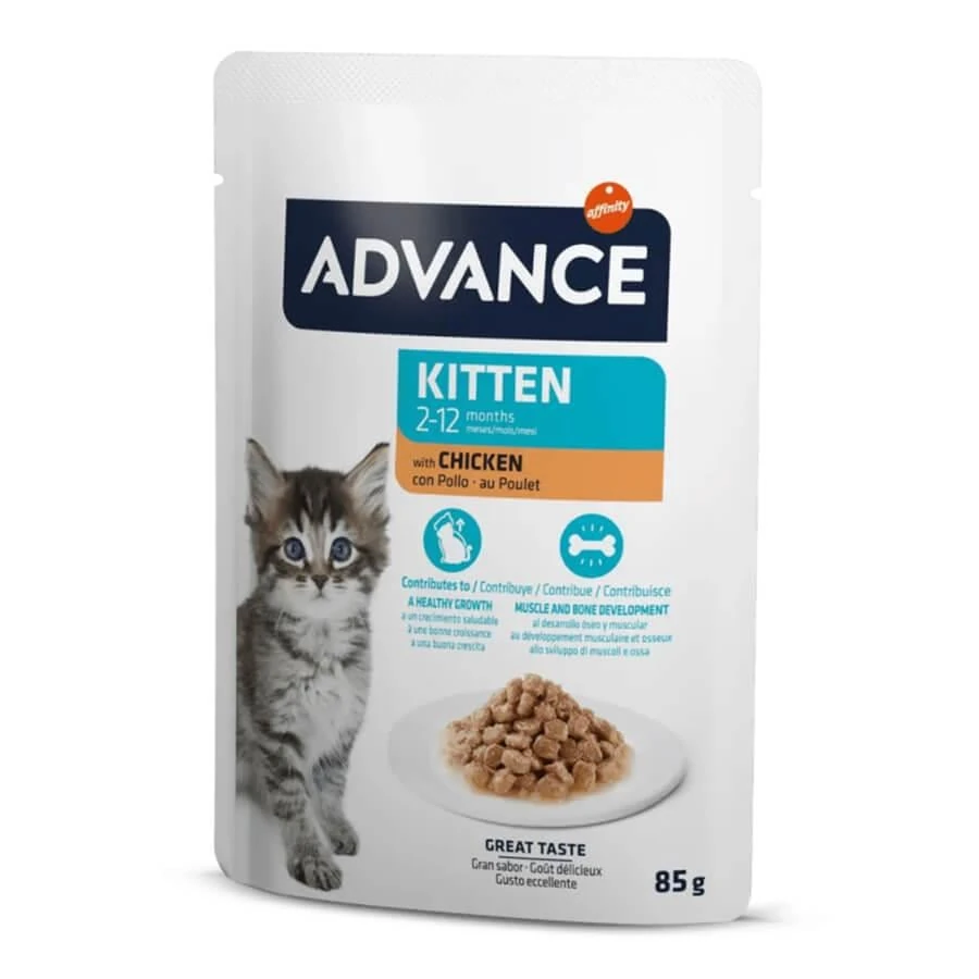 Advance Cat Kitten Chicken Pouch Yaş Mama 85gr
