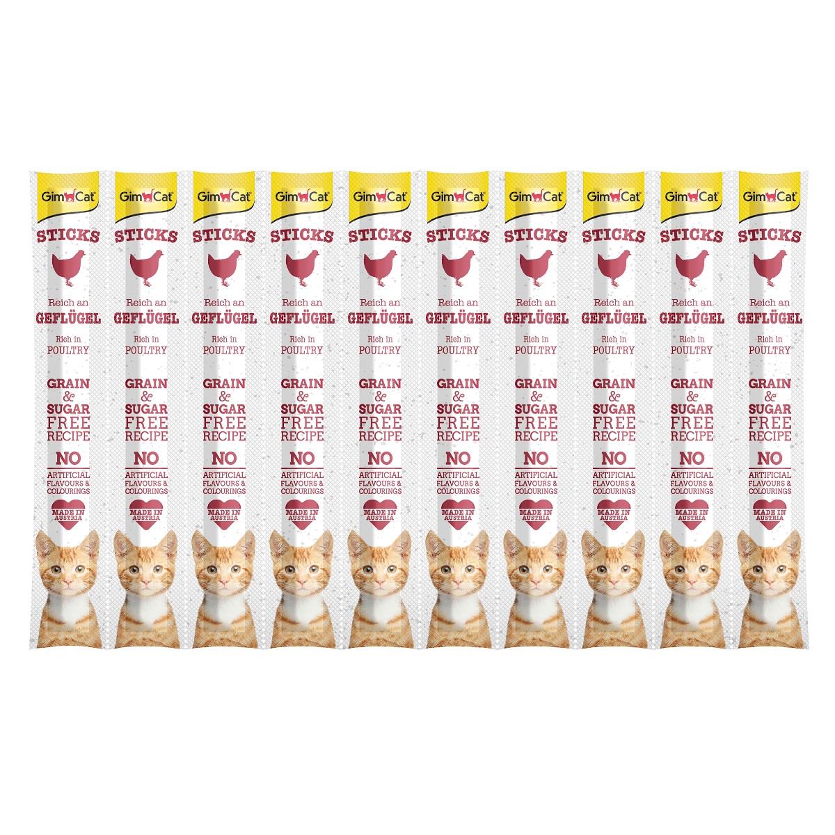 GimCat Sticks Kümes Hayvanı etli Ödül Çubukları 50 gr - 10lu