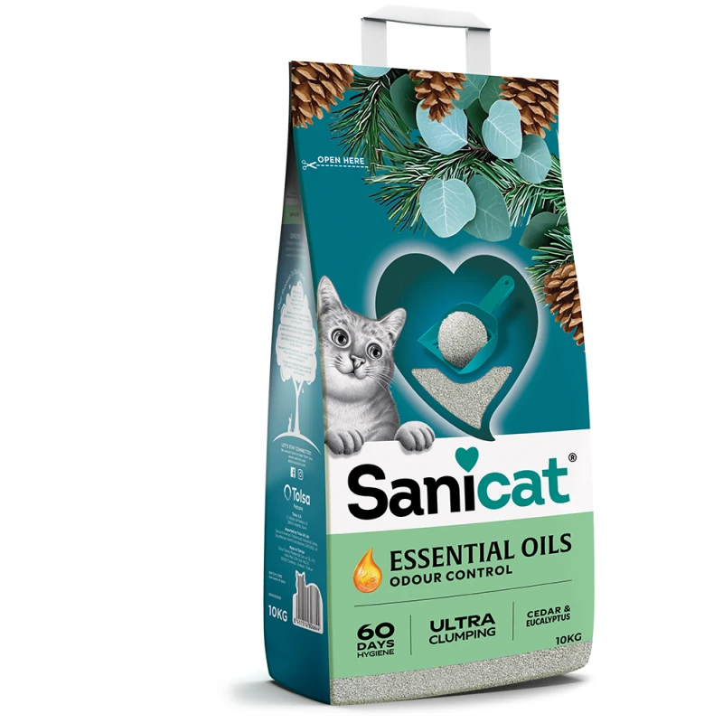 Sanicat Essential Oils Okaliptus Kokulu Kedi Kumu 10 Kg