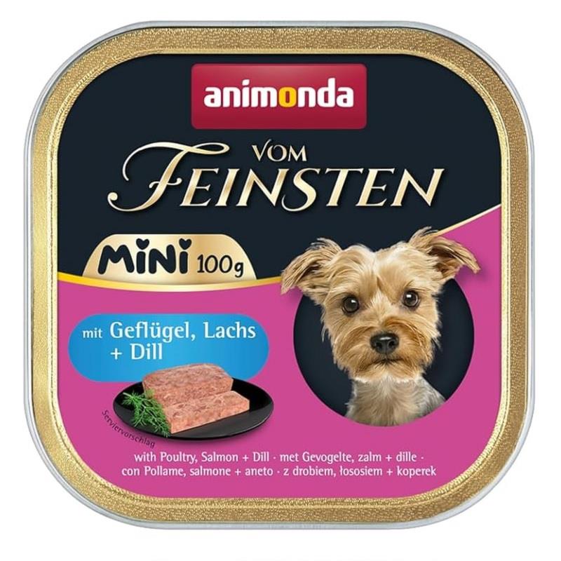 Animonda Kümes Hayvanlı ve Somonlu Yetişkin Mini Irk Köpek Konservesi 100g