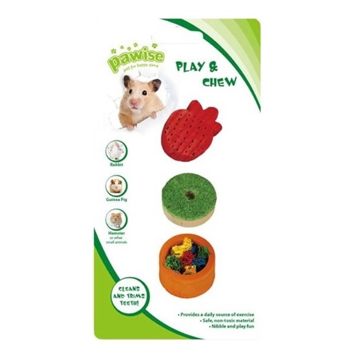 Pawise Kemirgenler İçin Ahşap &amp; Lif Yenebilir Oyuncak No:1