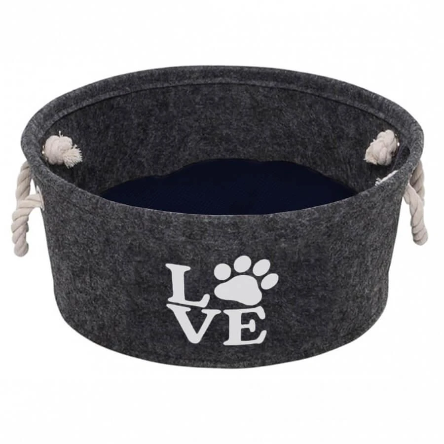 Lionpets Keçe Kedi Ve Köpek Yatağı 50 Cm Antrasit