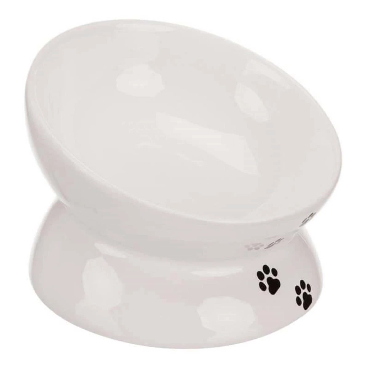 Trixie Yükseltilmiş Seramik Kedi Mama Su Kabı 0,15lt/ø13cm Beyaz