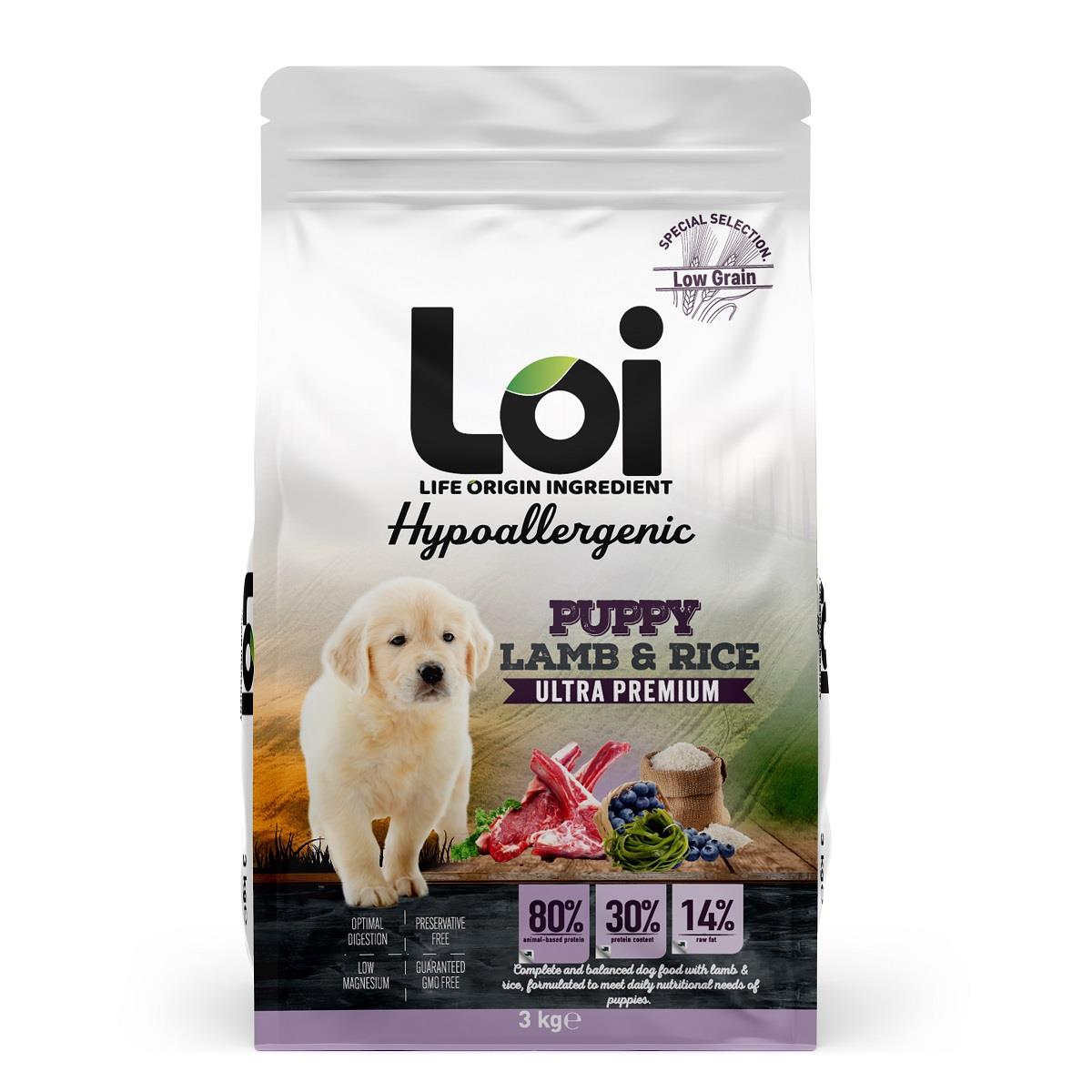 Loi Kuzulu Pirinçli Yavru Köpek Maması 3 Kg