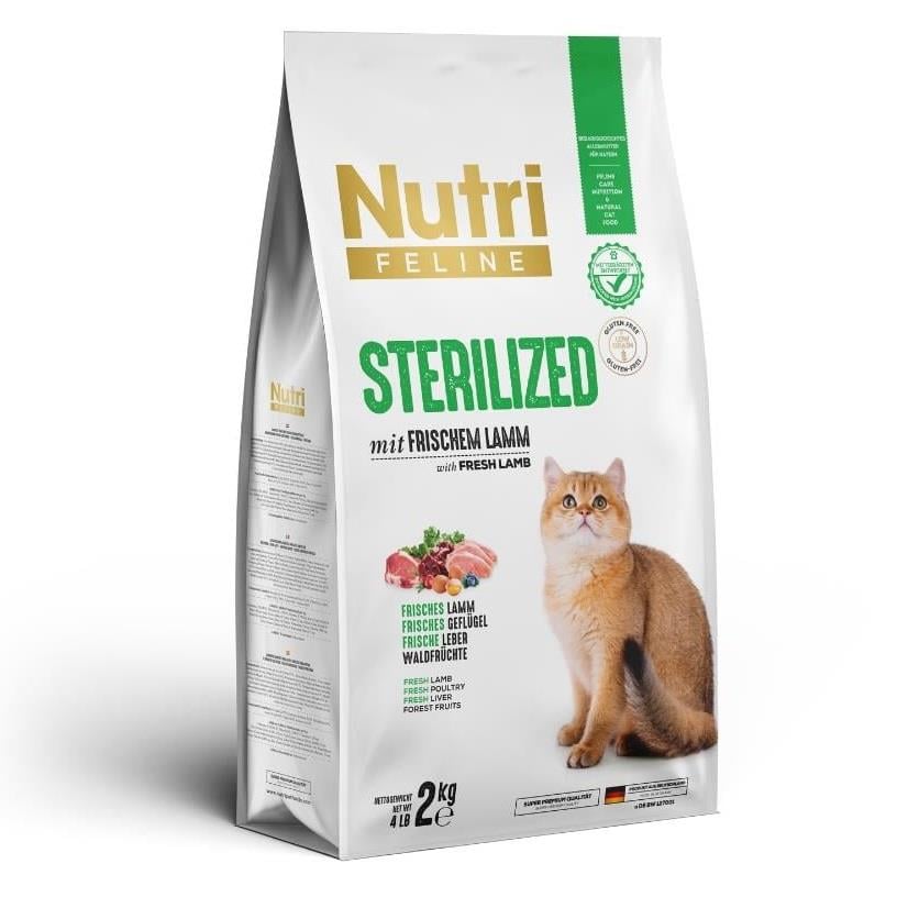 Nutri Feline Sterilised Kısırlaştırılmış Kuzulu Kedi Maması 2 kg