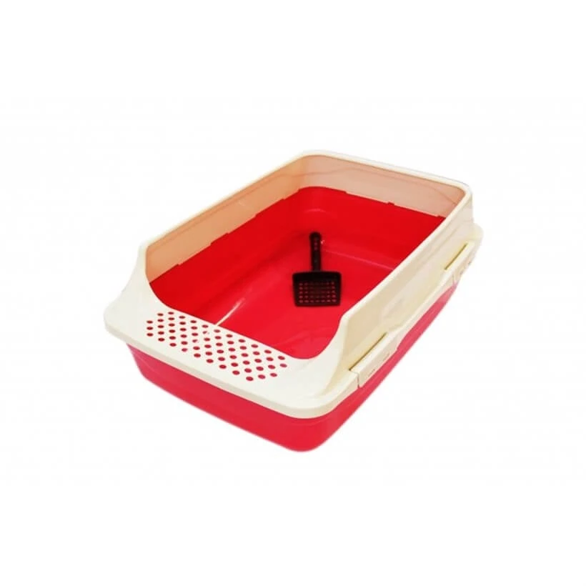 Petstyle Kitty Büyük Kedi Tuvalet Kabı Kırmızı