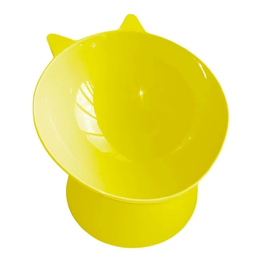 Pet Corn Kedi ve Küçük Köpek Mama Kabı Sarı