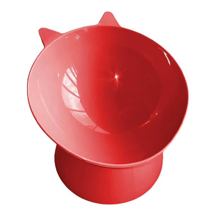 Pet Corn Kedi ve Küçük Köpek Mama Kabı Kırmızı