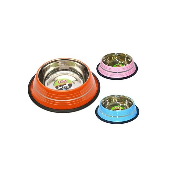 Flip Renkli Şeritli Mama Kabı 8 Oz