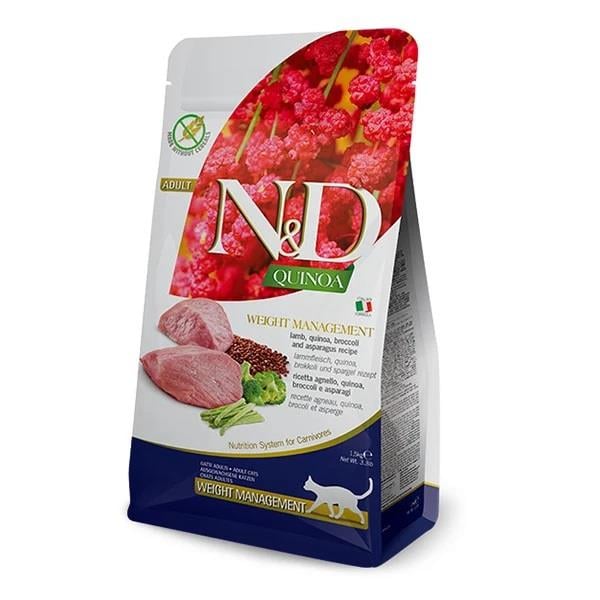 ND Quinoa Weight Management Light Kuzu Etli Kedi Maması 1,5 Kg