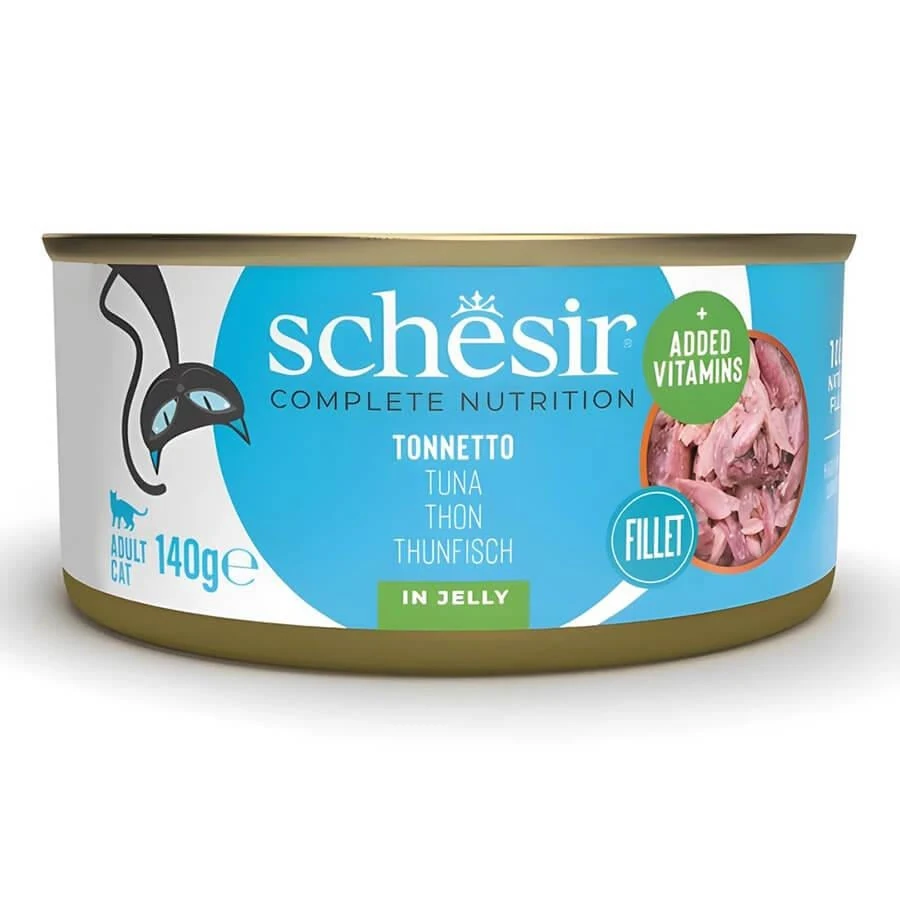 Schesir Tam ve Dengeli Ton Balıklı Jöle İçinde Kedi Konservesi 140g