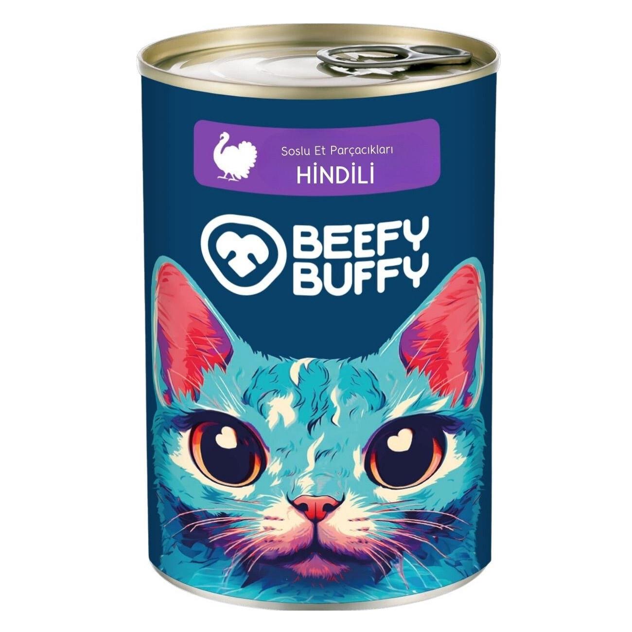 Beefy Buffy Yoğun Hindi İçerikli Kedi Konservesi 415 Gr