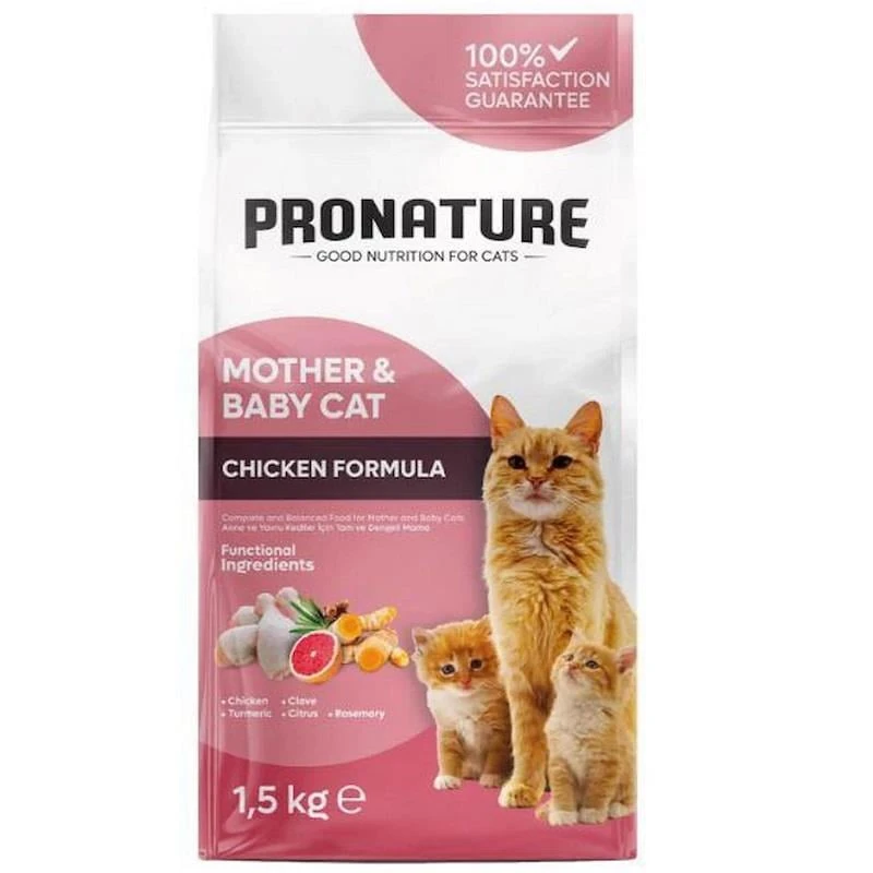 Pronature Mother &amp; Baby Anne ve Bebek Kedi Maması 1,5kg