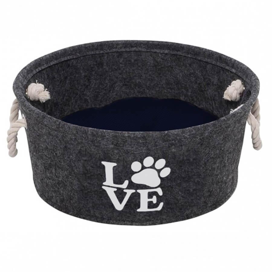 Lionpets Keçe Kedi Ve Köpek Yatağı 60 Cm Antrasit