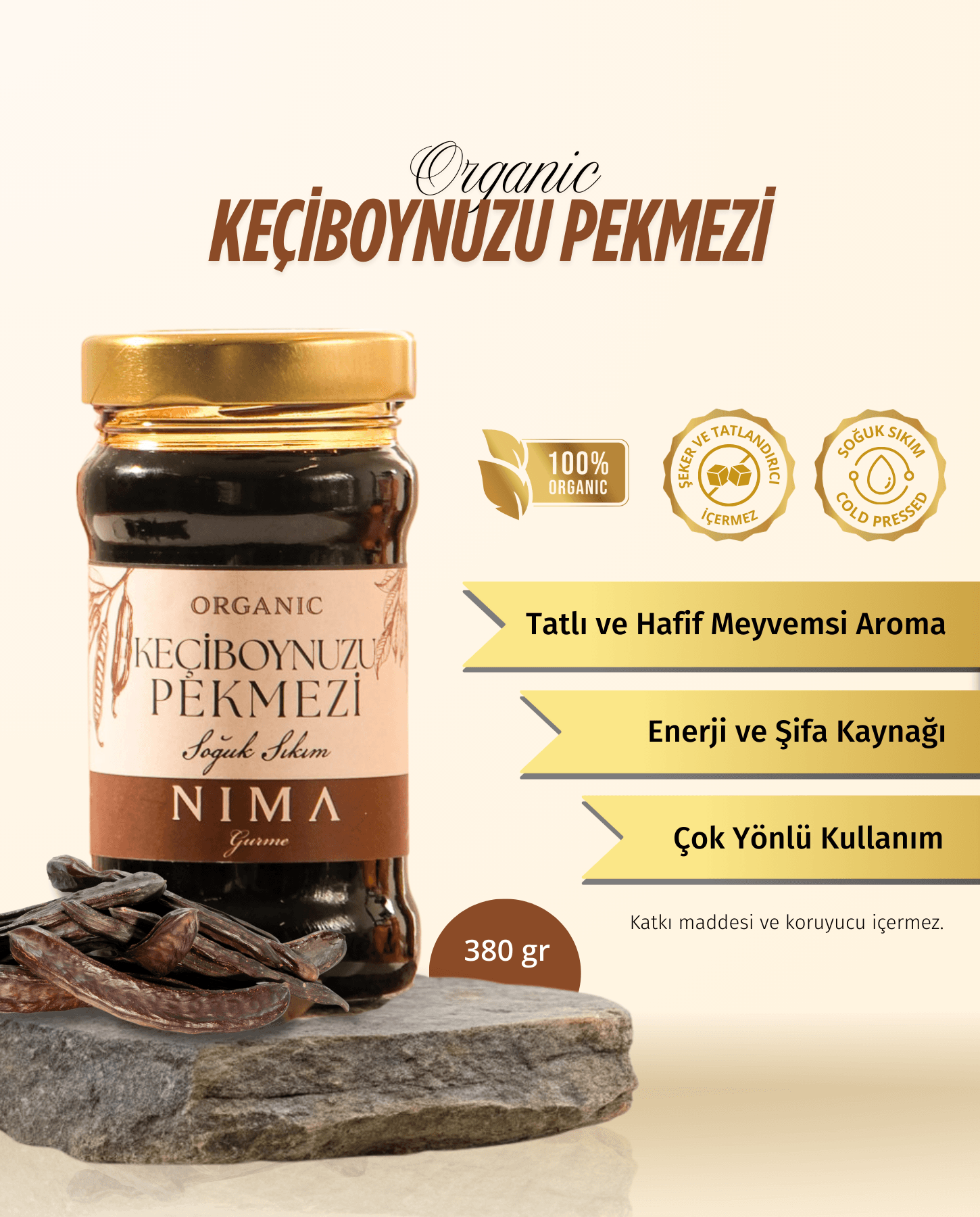 Gurme Organik Keçiboynuzu Pekmezi 380 Gr