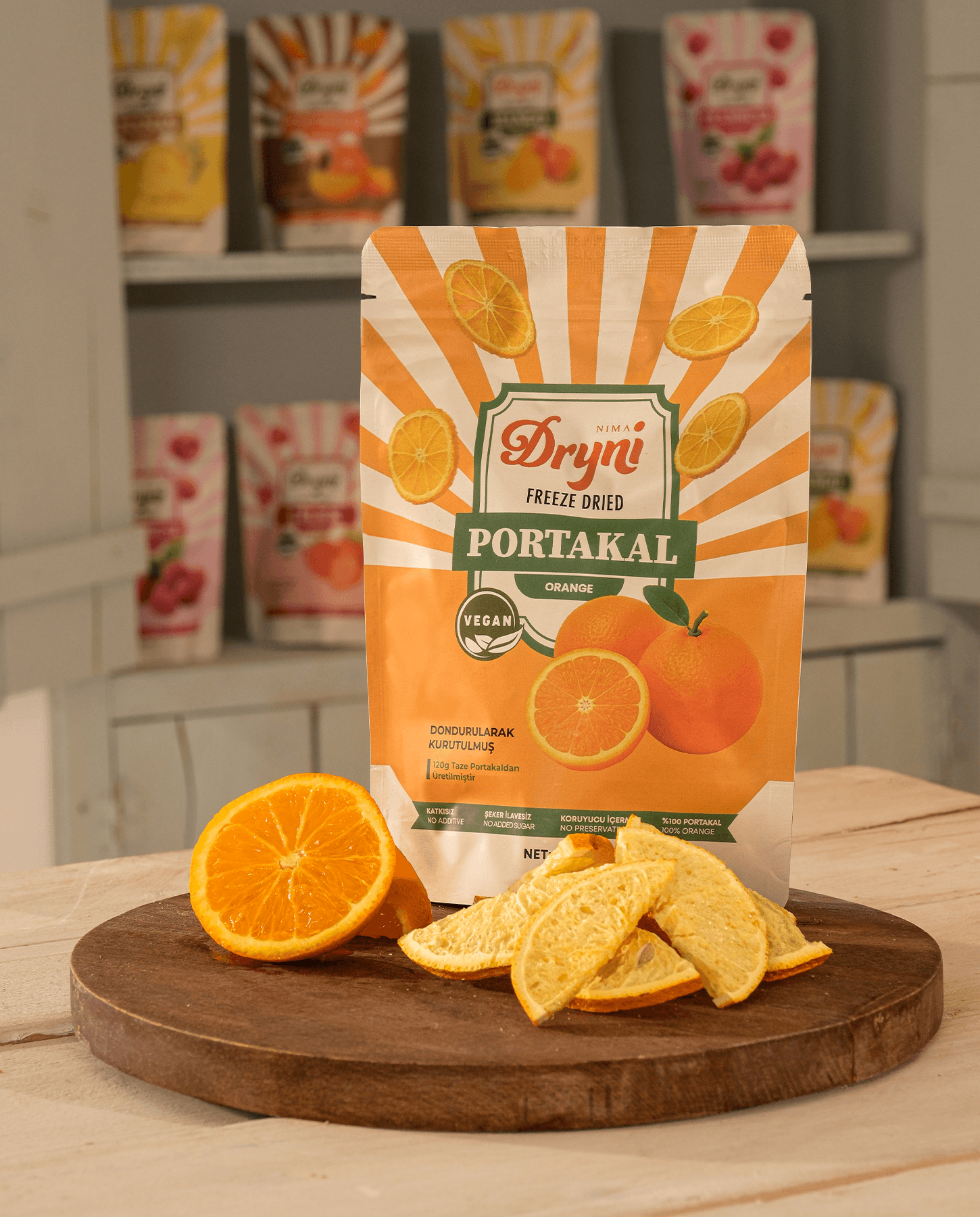 Freeze Dried Dryni Dondurularak Kurutulmuş Portakal 18 G