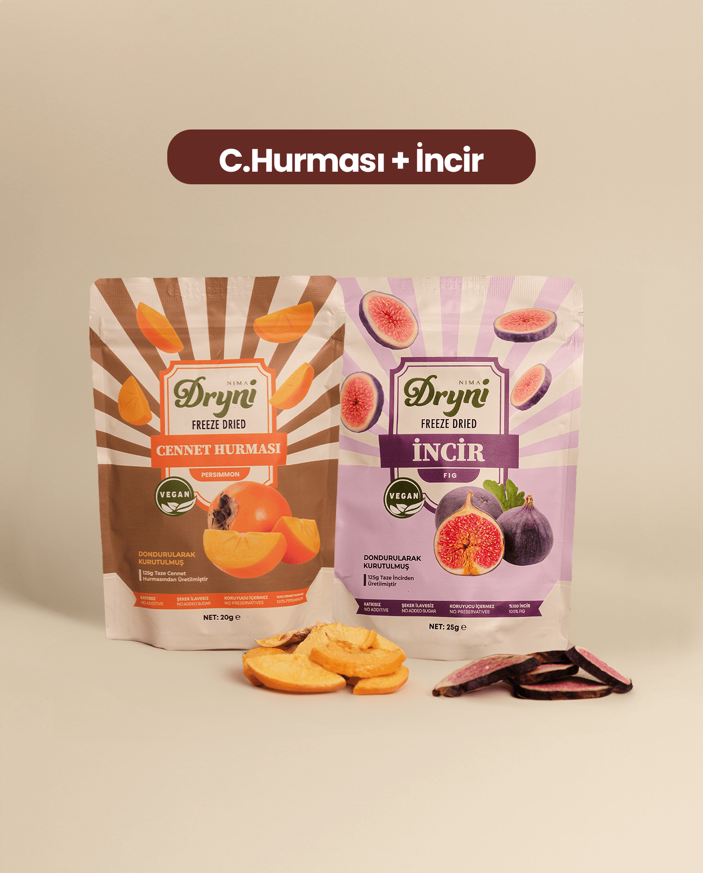 Freeze Dried Dryni Cennet Hurması + İncir Set