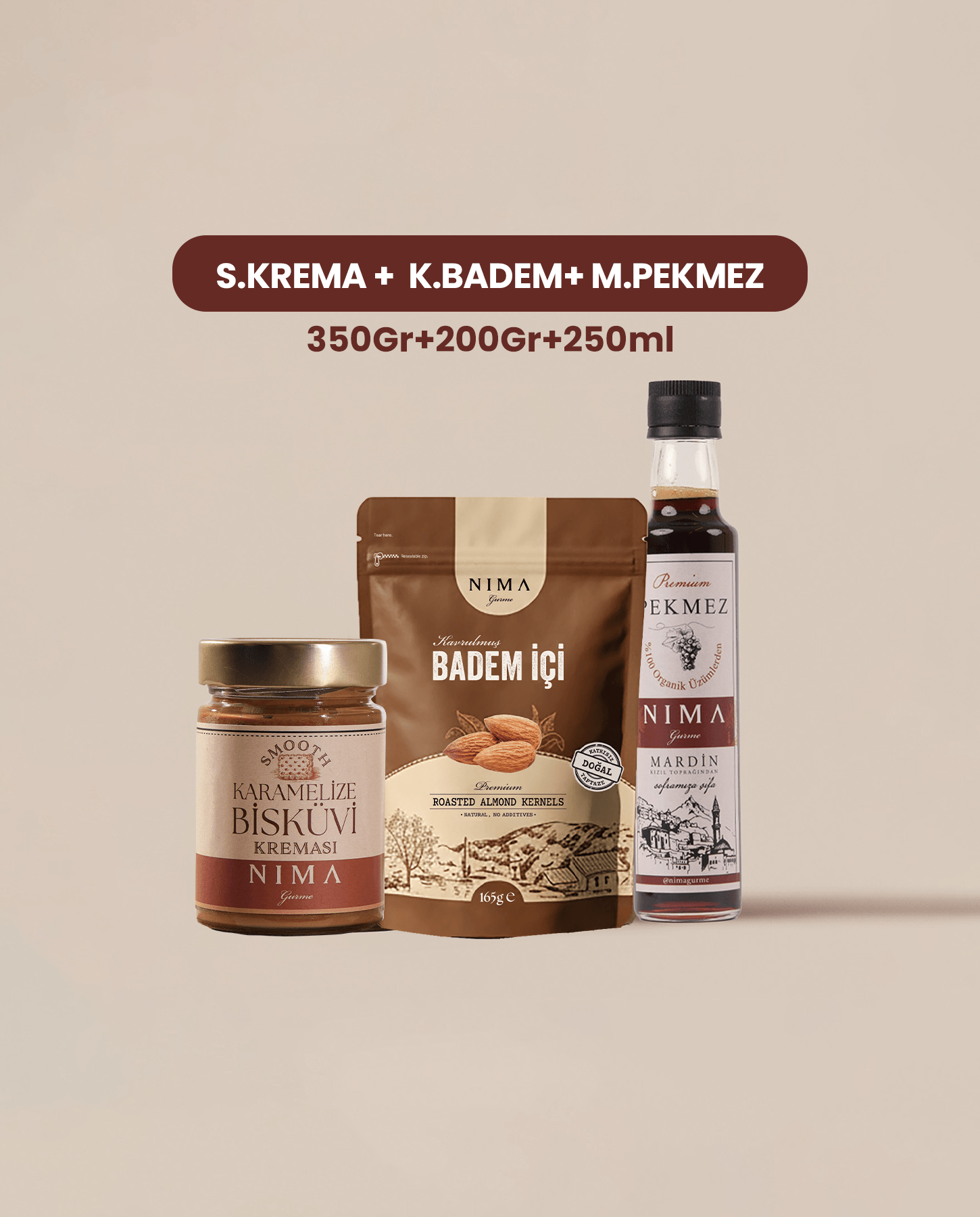 Bisküvi Kreması + K.Badem + Pekmez Set