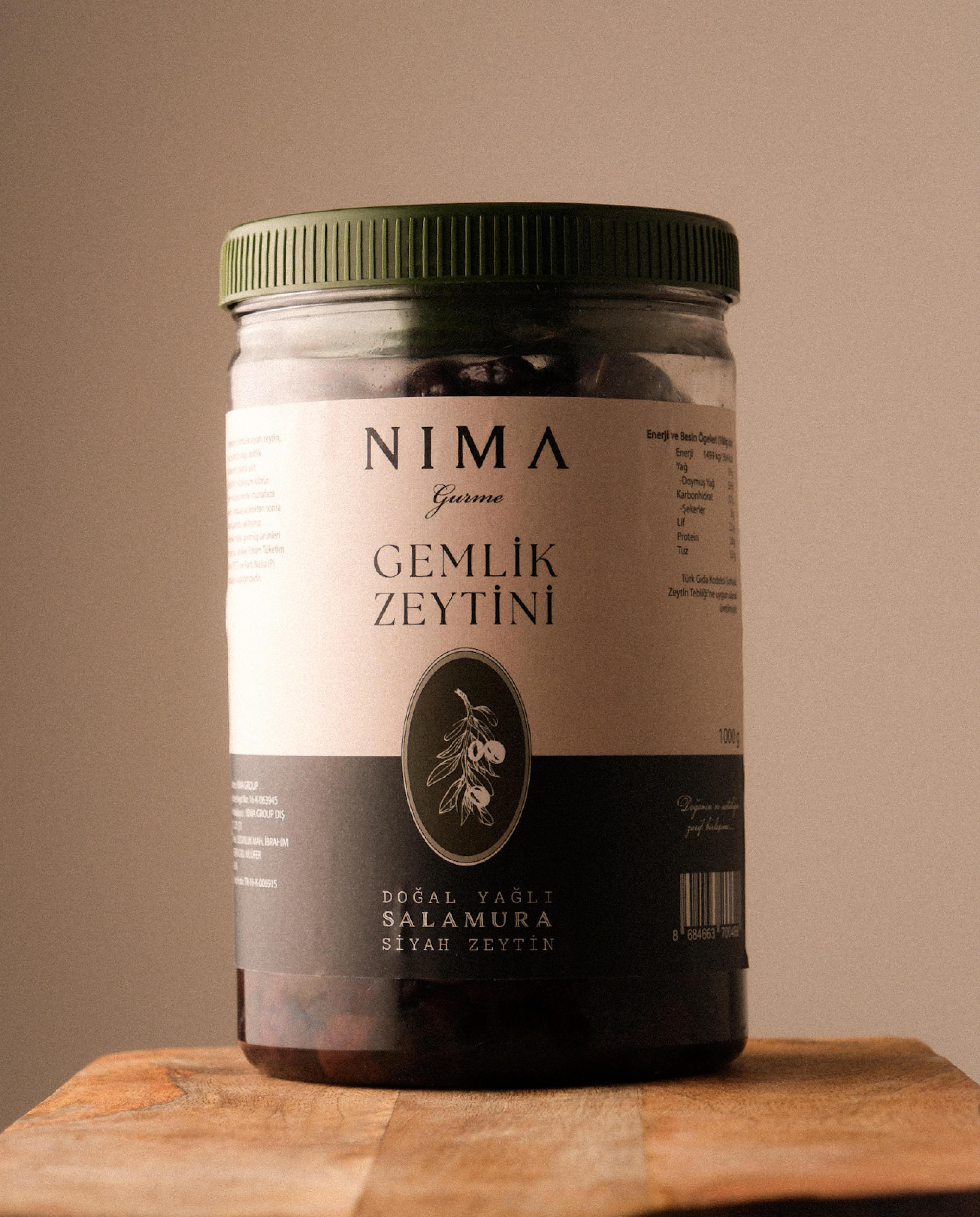 Salamura Siyah Gemlik Zeytin 1 Kg