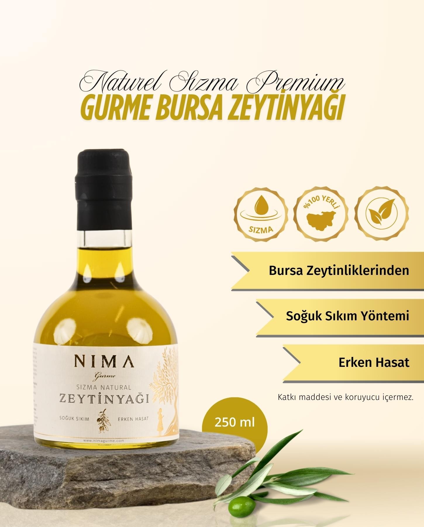 Erken Hasat Premium Bursa Zeytinyağı 250 ML