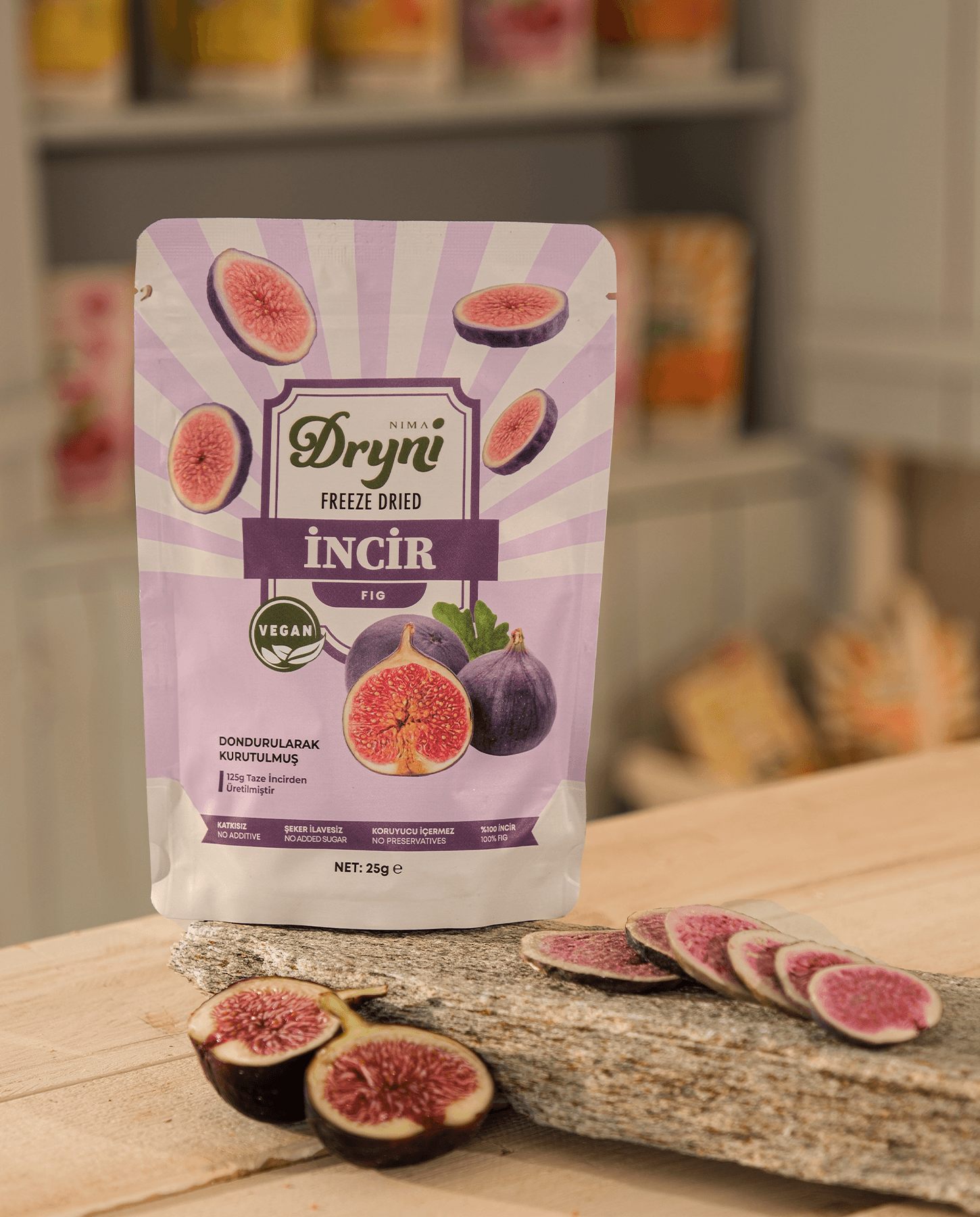 Freeze Dried Dryni Dondurularak Kurutulmuş İncir 25 G
