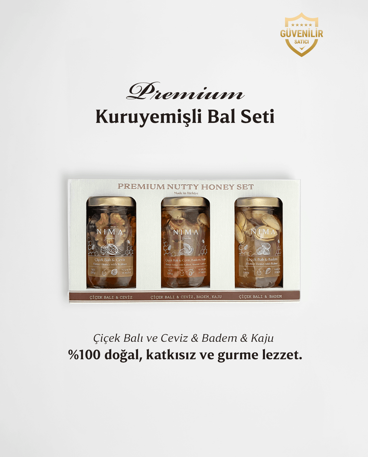 Premium Kuruyemişli Bal Seti