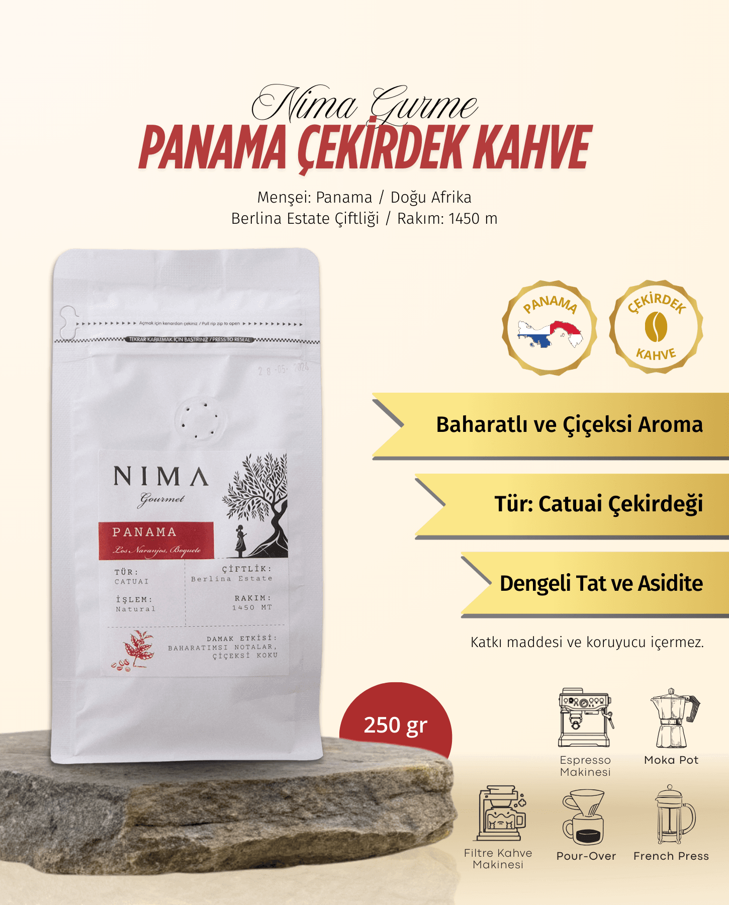 Panama Kahve Çekirdeği 250 Gr
