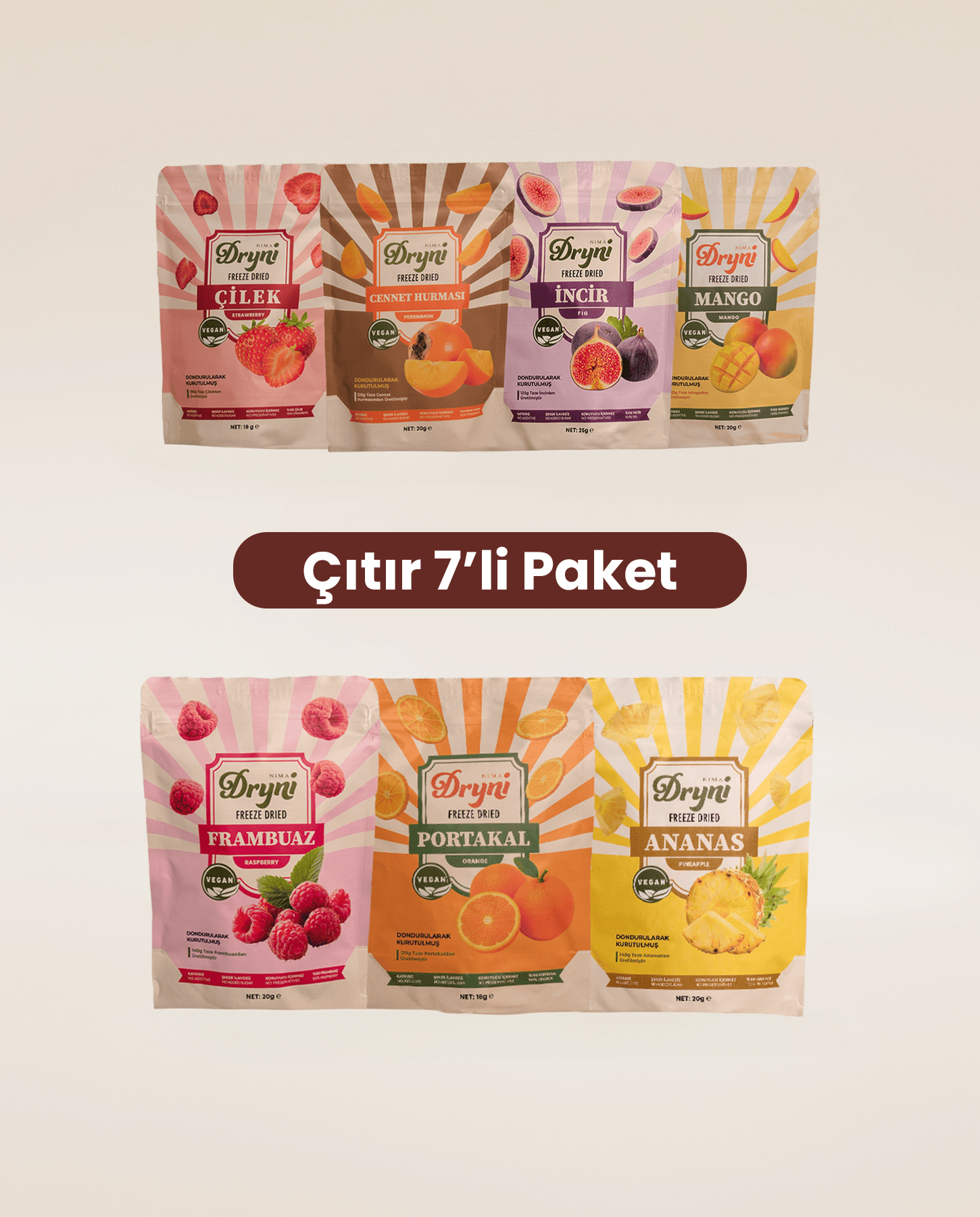 Freeze Dried Dryni 7'li Çıtır Paket
