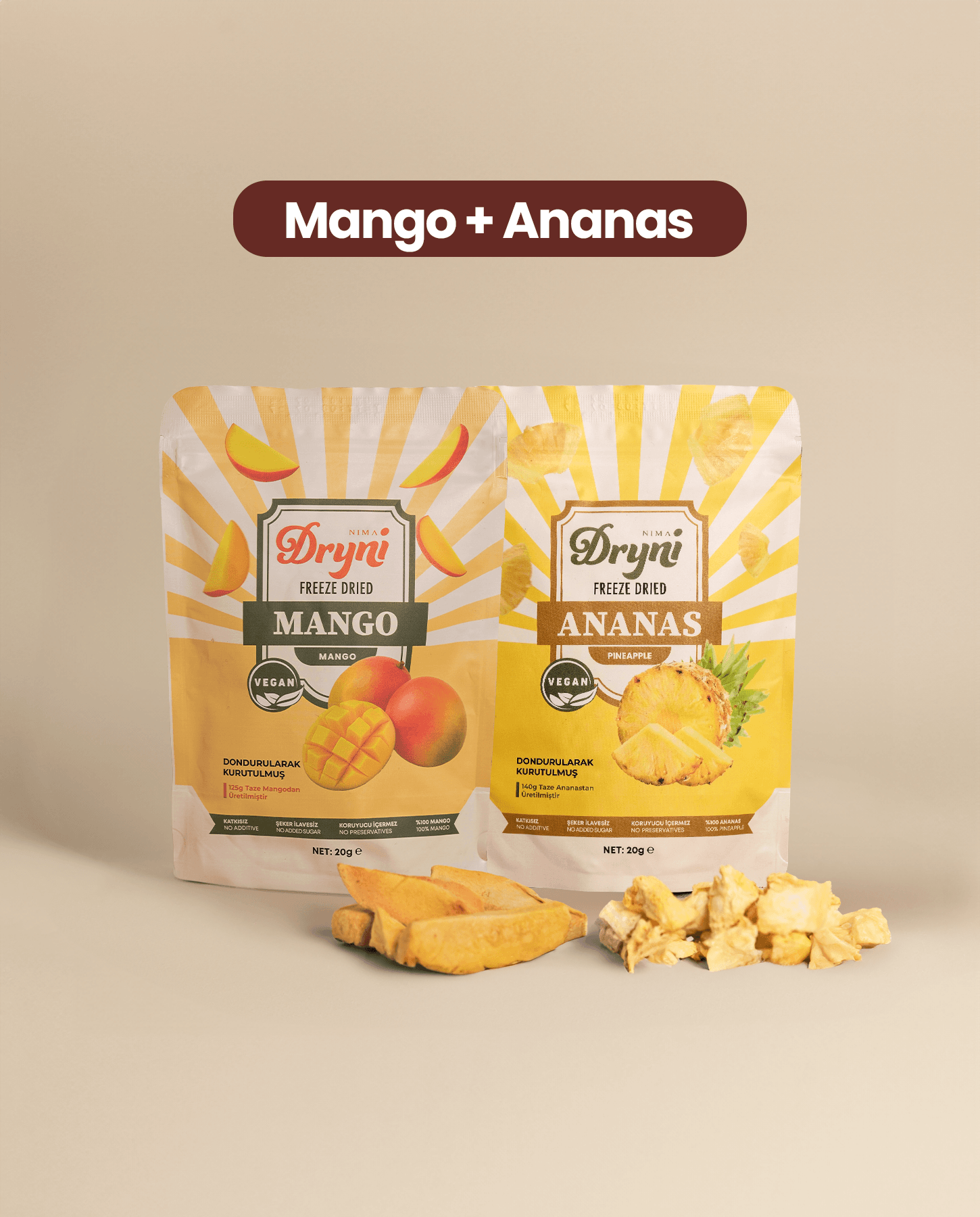 Freeze Dried Dryni Mango + Ananas Set