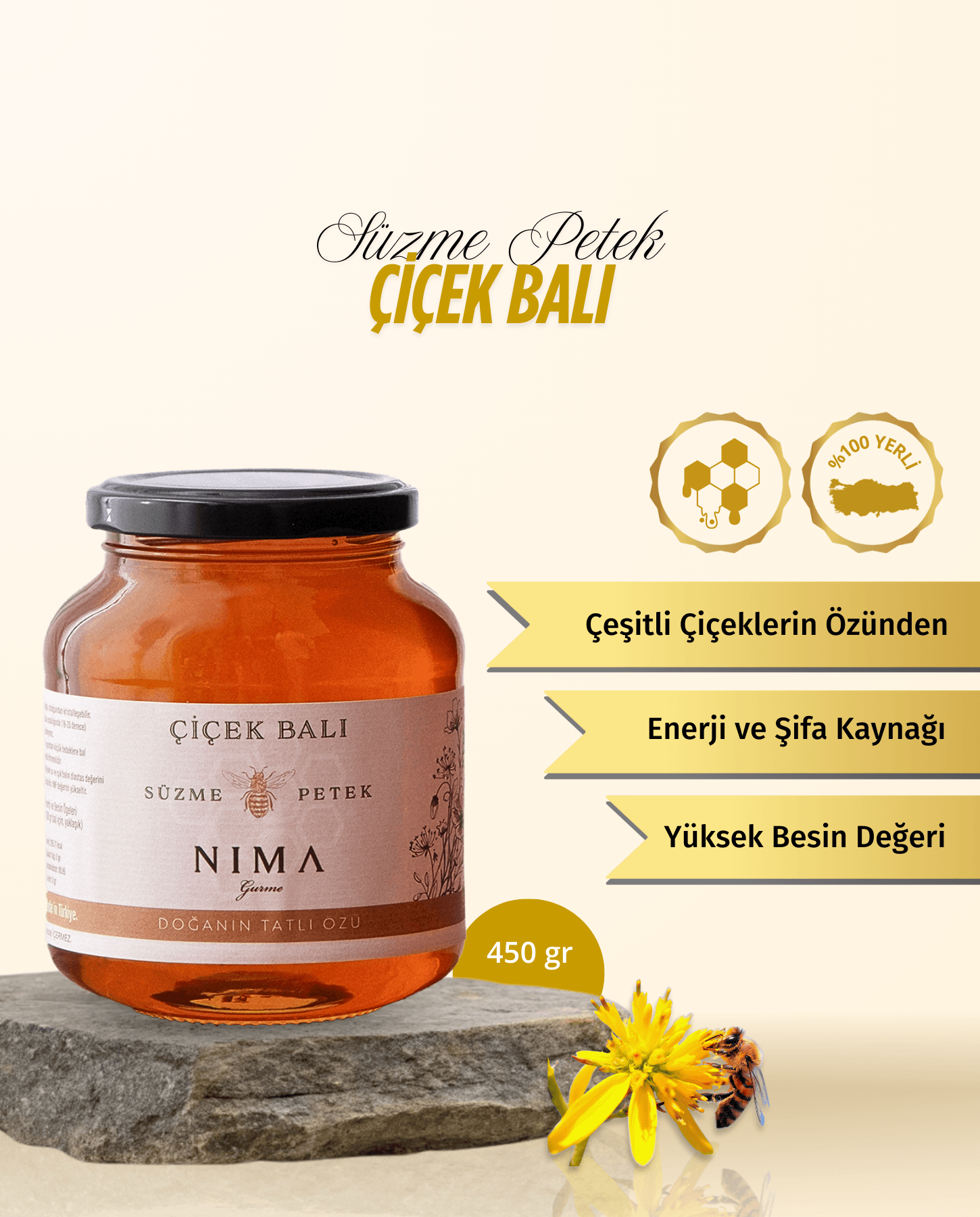 Çiçek Balı 450 Gr