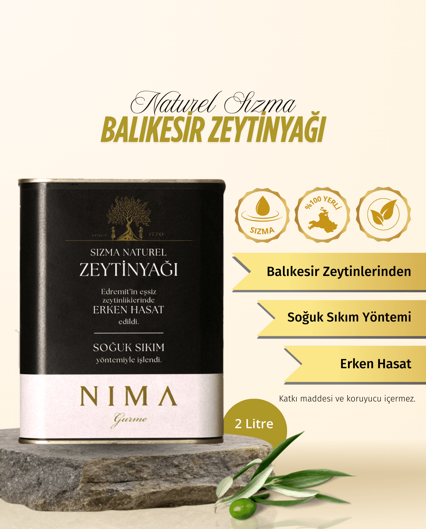 Sızma Naturel Balıkesir Zeytinyağı 2 Lt