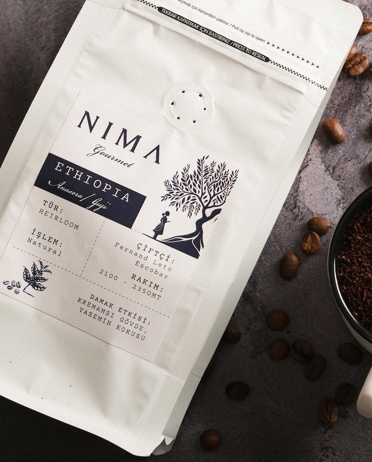 Ethiopia Kahve Çekirdeği 250 Gr