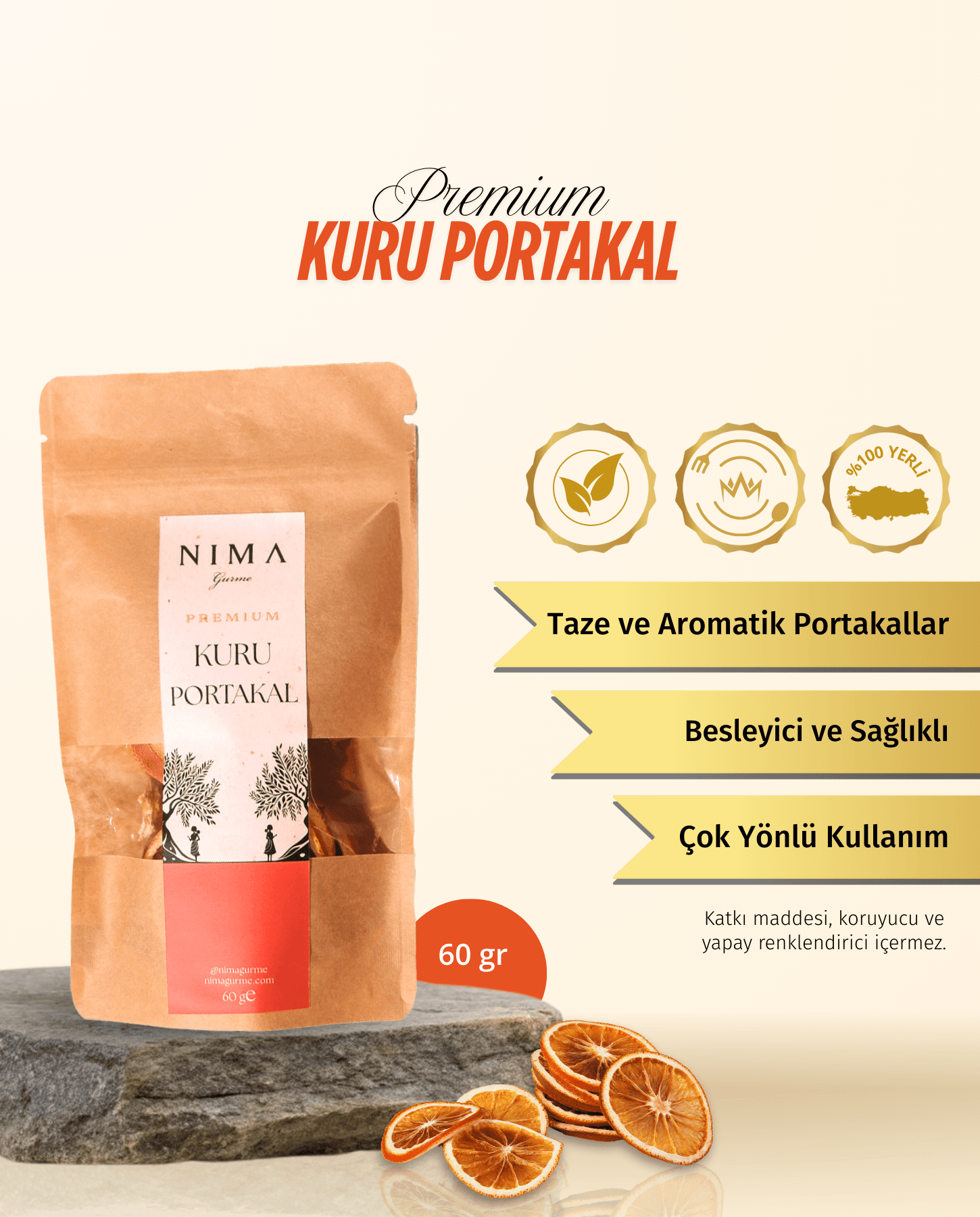 Premium Kuru Portakal 60 Gr