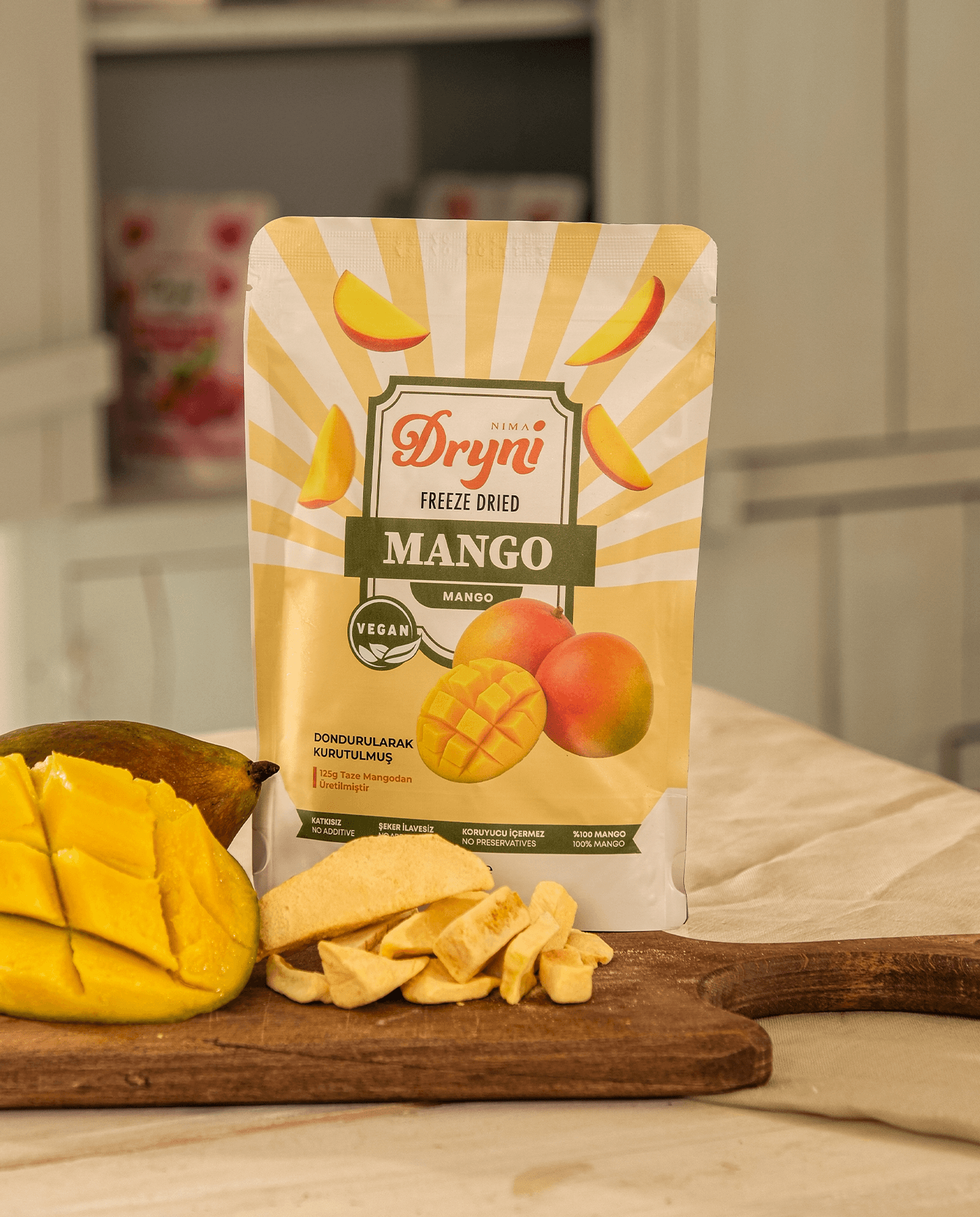 Freeze Dried Dryni Dondurularak Kurutulmuş Mango 20 G