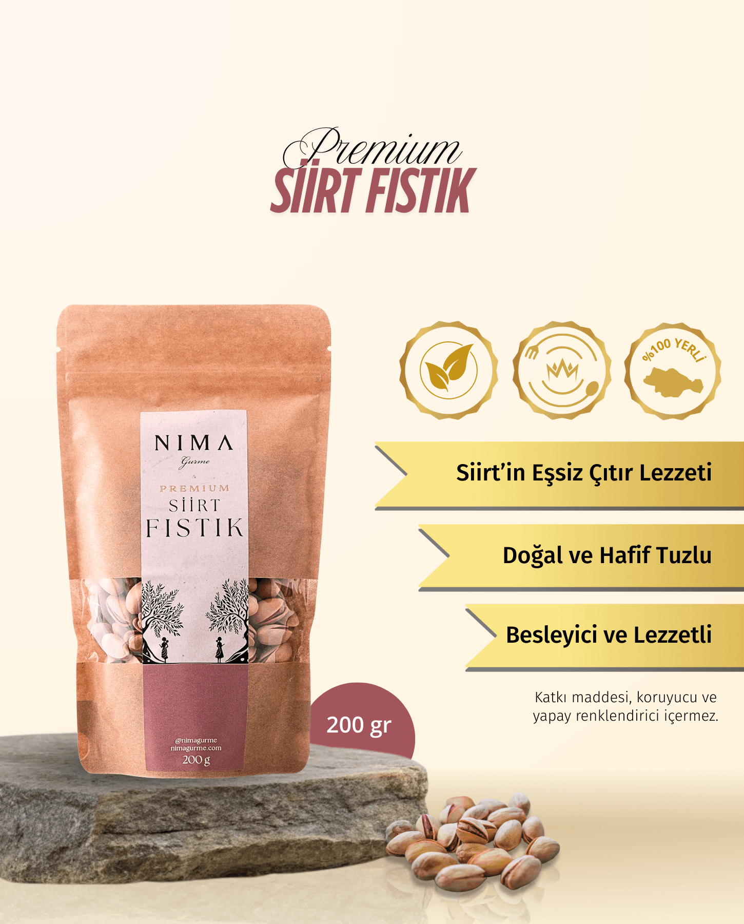Premium Siirt Fıstığı 200 Gr