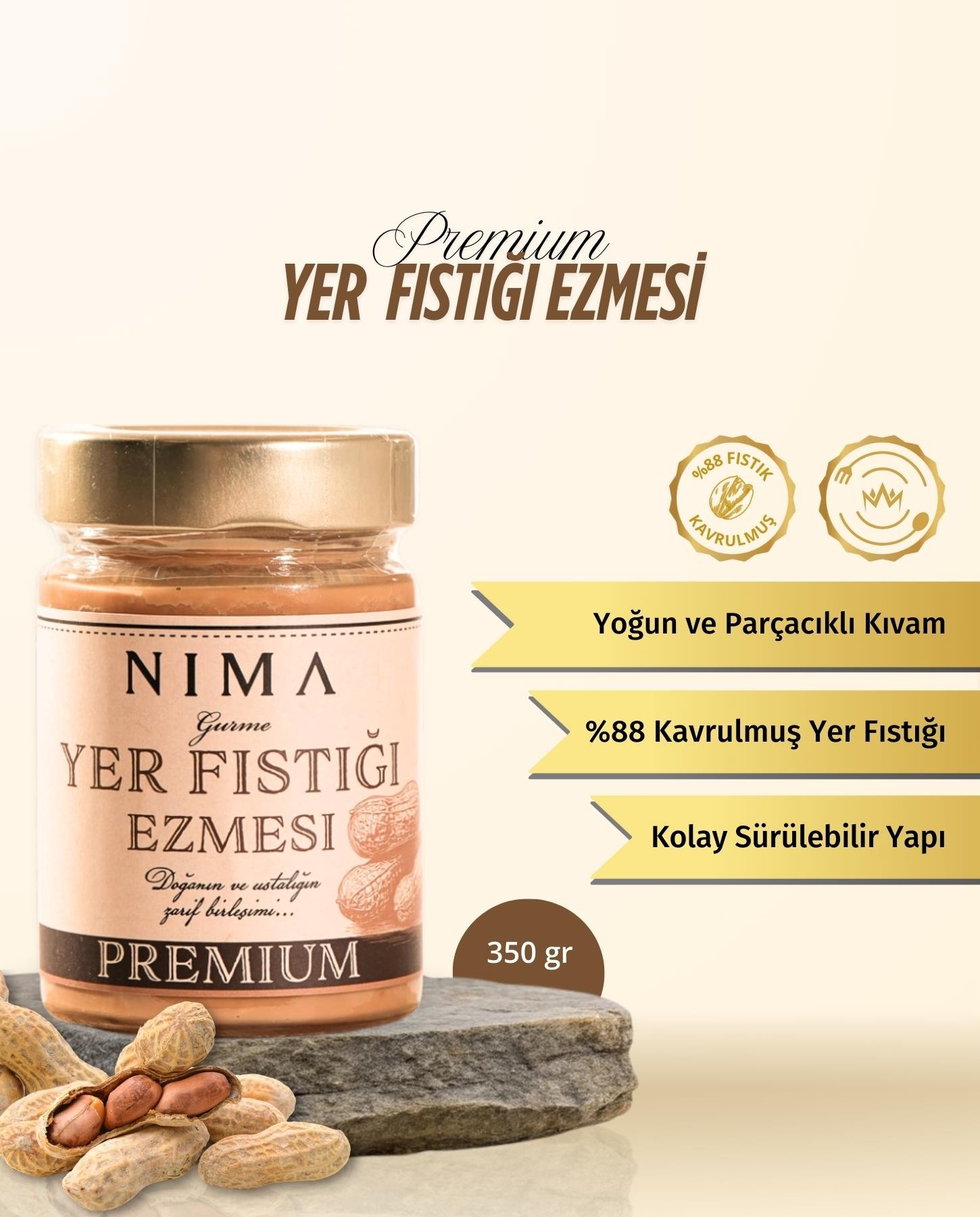Premium Yer Fıstığı Ezmesi 350 Gr