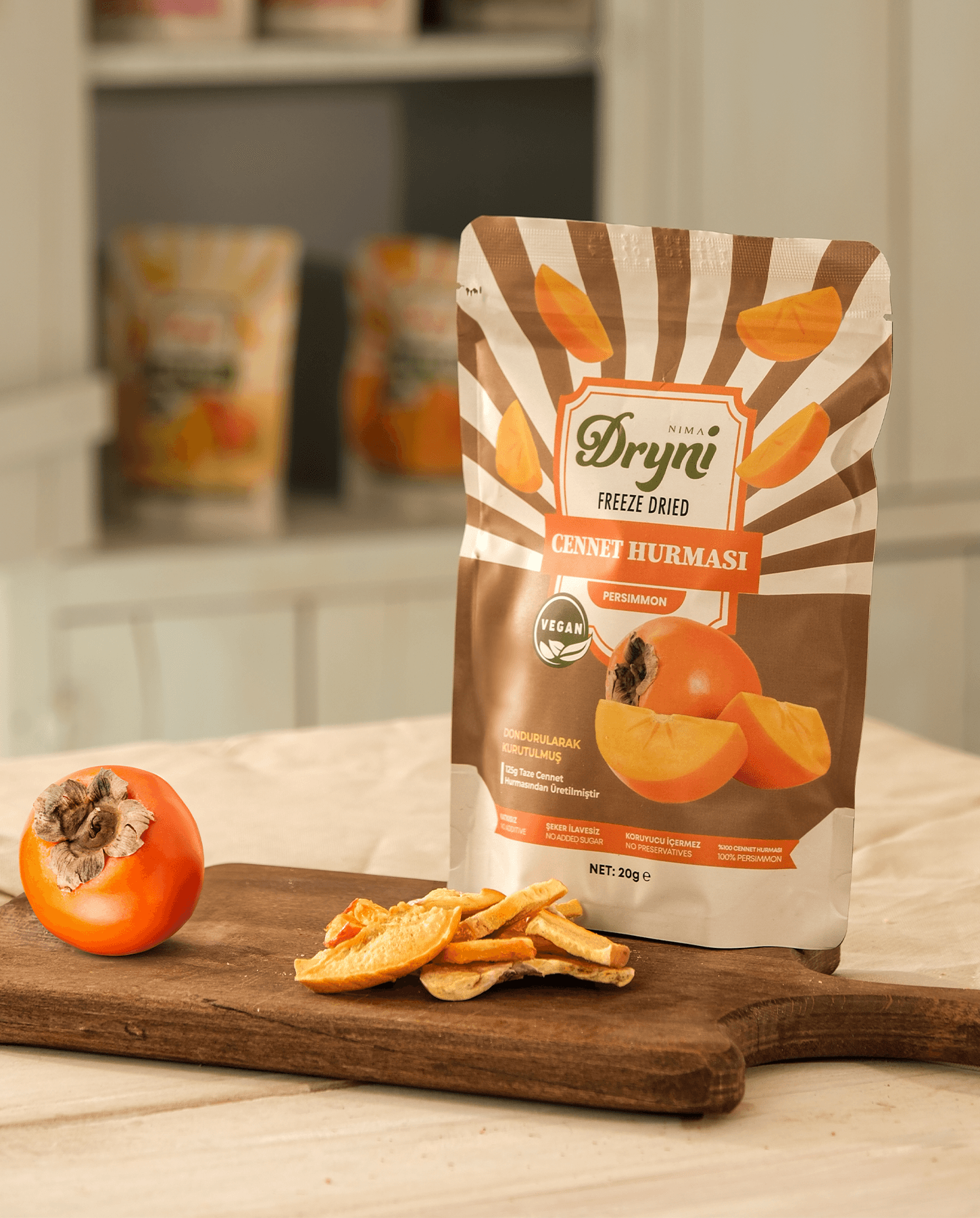 Freeze Dried Dryni Dondurularak Kurutulmuş Cennet Hurması 20 G