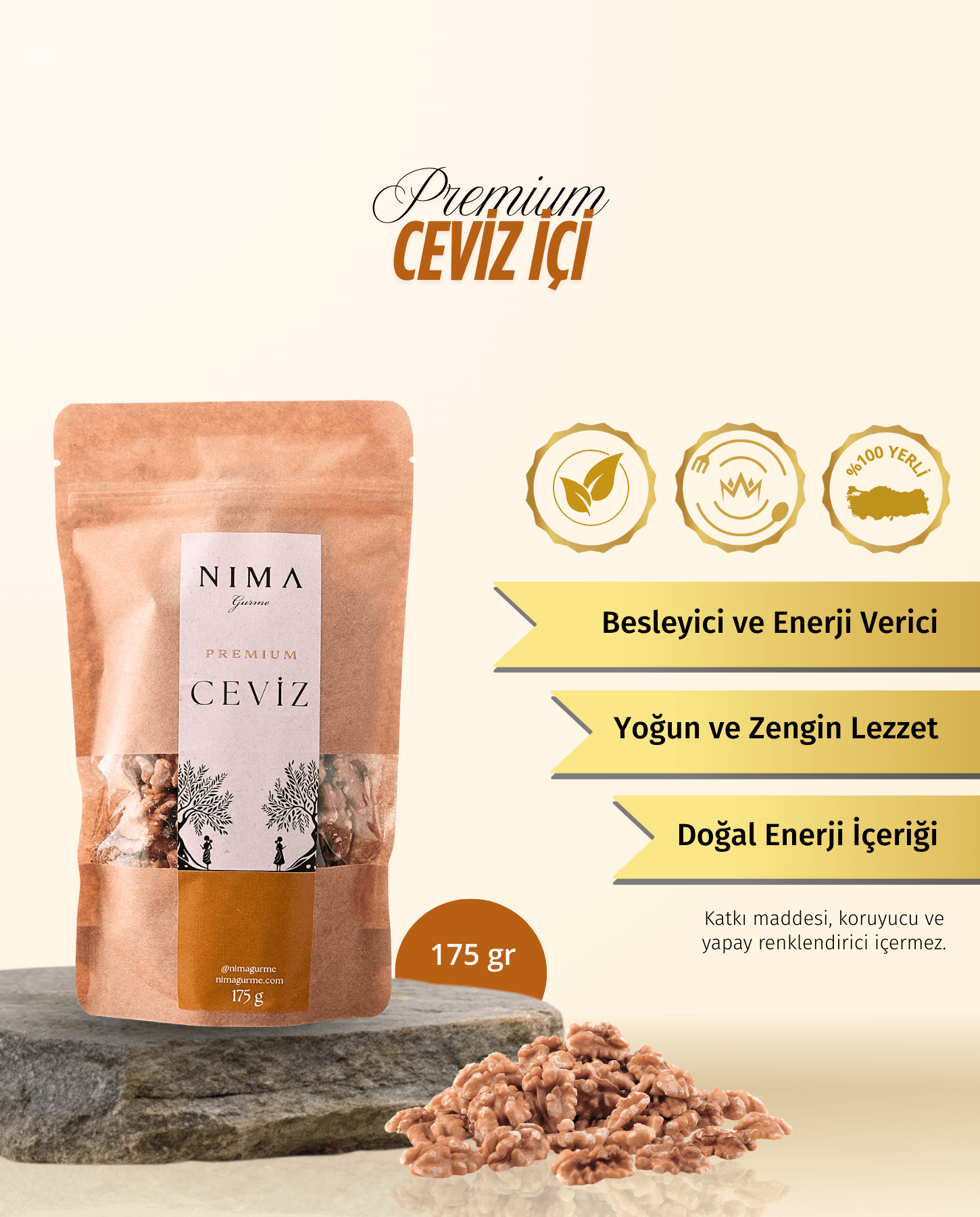 Premium Ceviz İçi 175 Gr