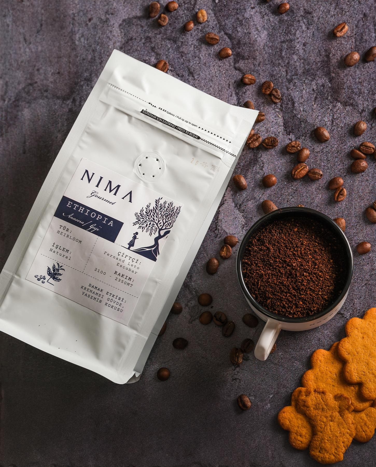 Ethiopia Kahve Çekirdeği 250 Gr