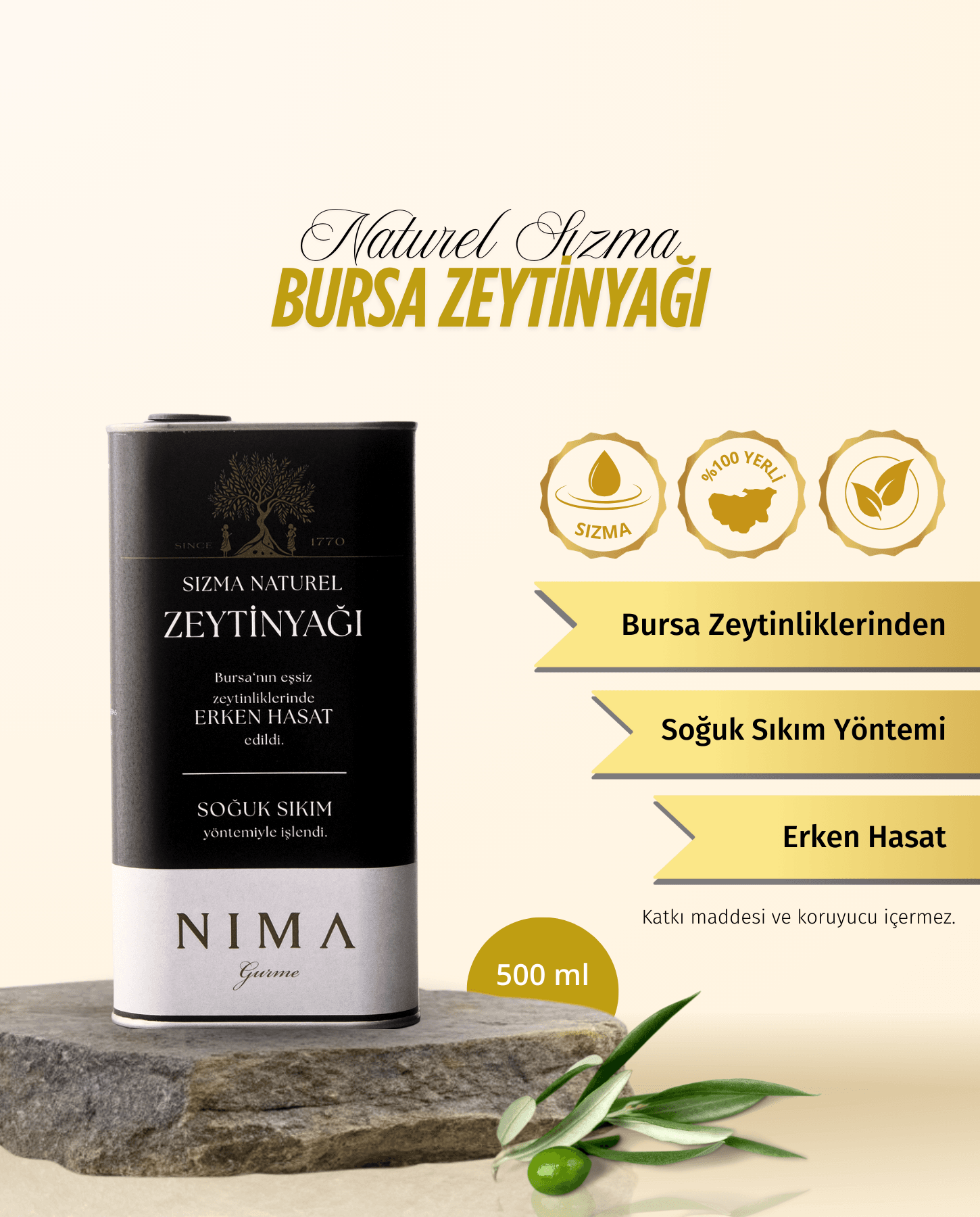 Sızma Naturel Bursa Zeytinyağı 1 Lt