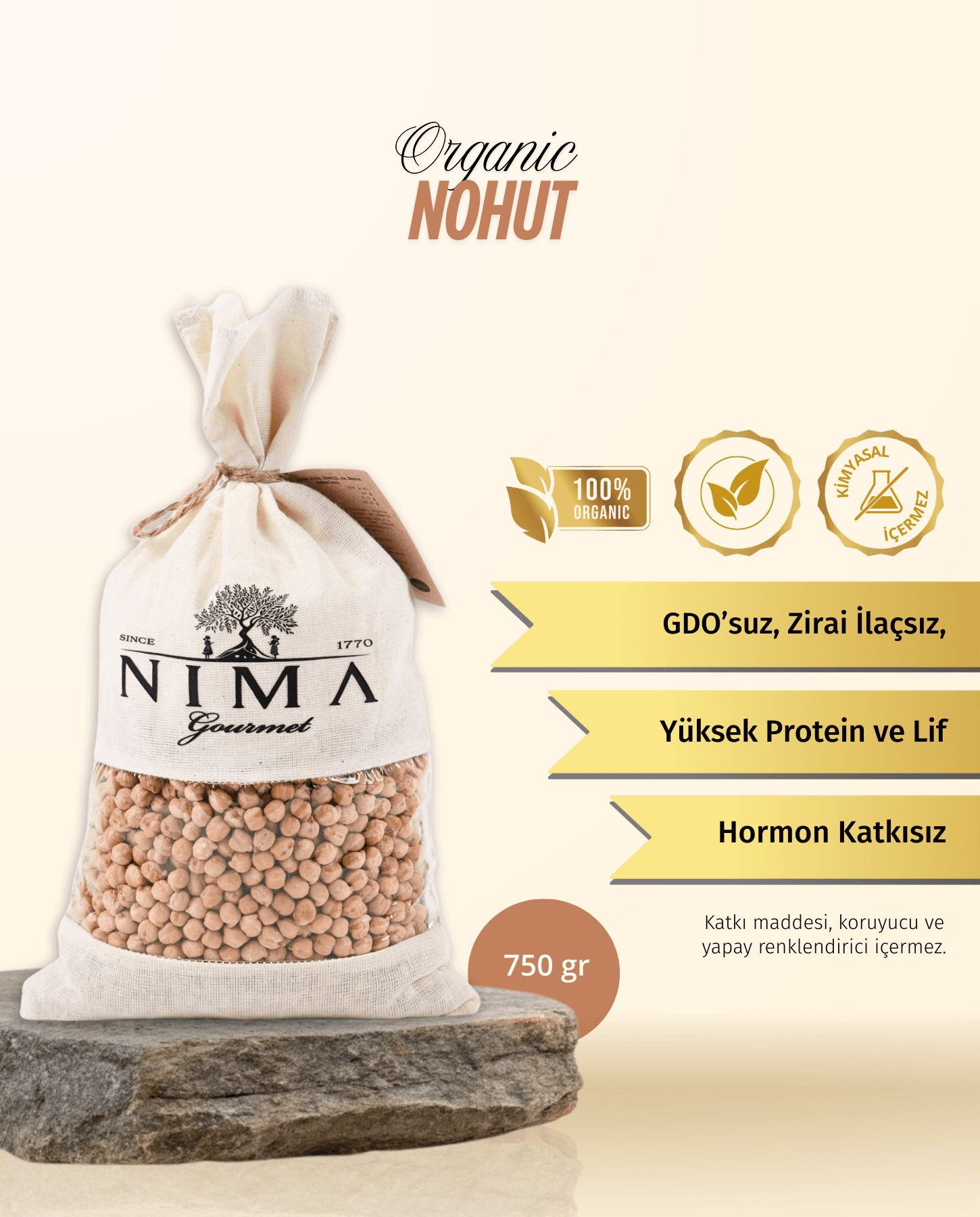 Organik Nohut 750 Gr