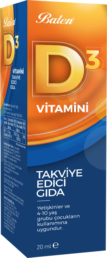 Balen D 3 Vitamini (Sıvı) 20 Ml