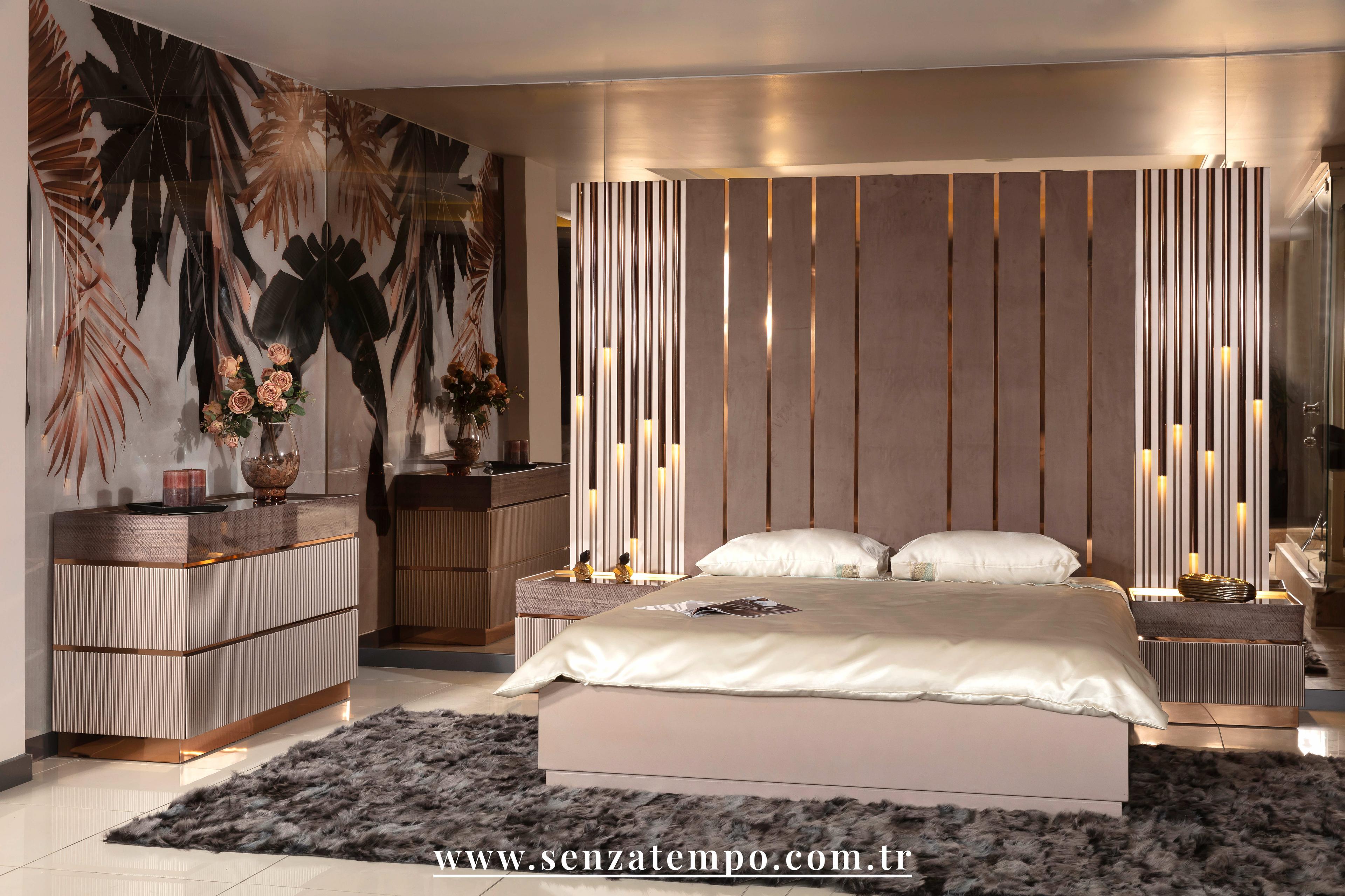 Venedik Karyola ve 2 Komodin Set
