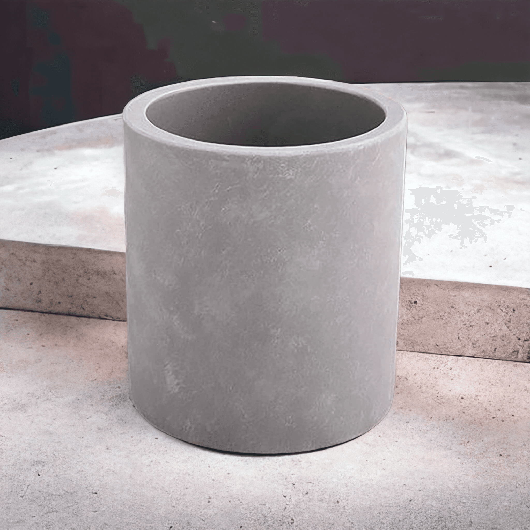 Silindir Beton Saksı, Dekoratif Obje, Saklama Kutusu, Organizer (9X9 cm)