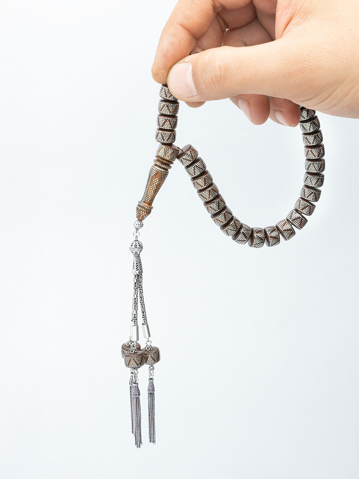 8.5x11 mm Teker Kesim Piramit Modeli Kuka Tespih